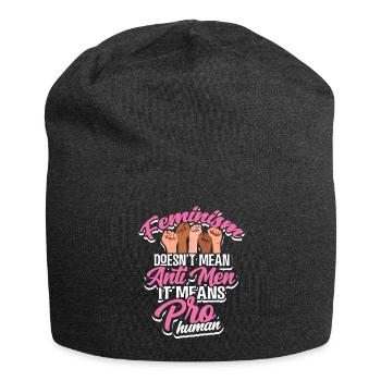 Feminist - Jersey Beanie - charcoal grey - Front
