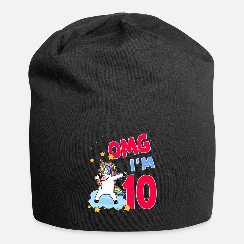 OMG JE SUIS 10 - Bonnet en jersey - noir
