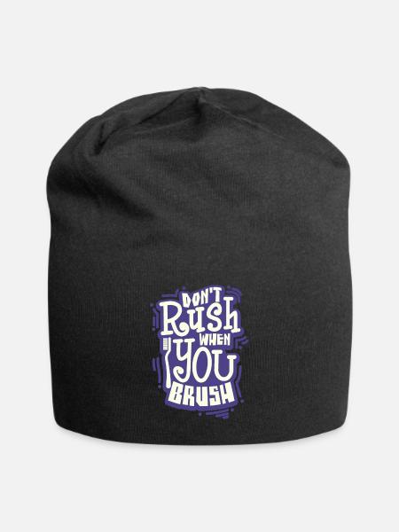Brush teeth dentist toothbrush - Jersey Beanie - black