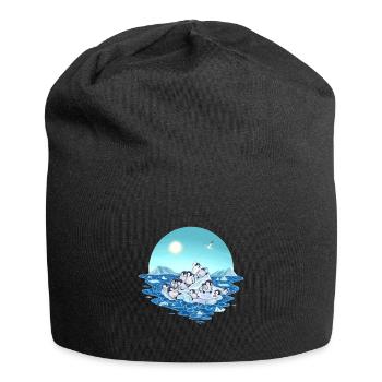 Changement climatique Réchauffement climatique Pingouin Cadeau - Bonnet en jersey - noir - Devant