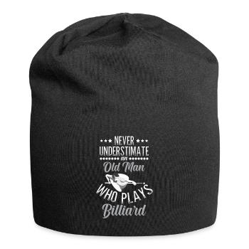 Pool Billard Kö Snooker Zubehör Spieler Kreide - Jersey-Beanie - Schwarz - Vorne