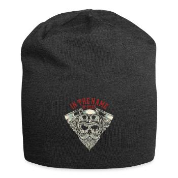 Sports car engine block auto racing car gift - Jersey Beanie - charcoal grey - Front