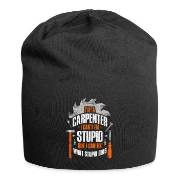 Zimmermann Schreiner Tischler Geschenk - Jersey-Beanie - Schwarz - Vorne