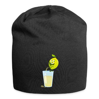 Zitrone - Jersey-Beanie - Schwarz - Vorne