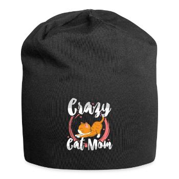 Crazy Cat Mom Kitty Cats Cadeau de maman - Bonnet en jersey - noir - Devant