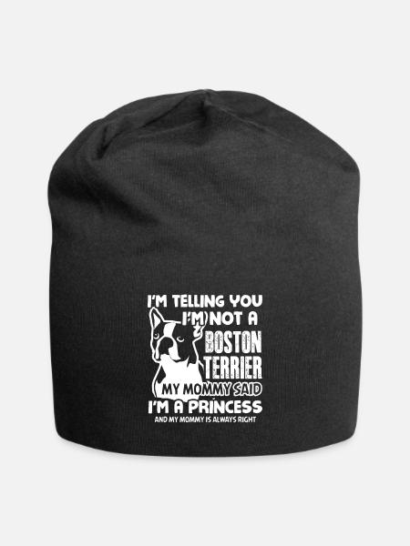 Boston Terrier Princess Shirts - Jersey Beanie - black