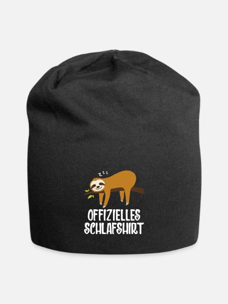offizielles schlafshirt Faultier - Jersey-Beanie - Schwarz