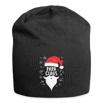 Papa Claus Lustiges Weihnachts-Geschenk Vater Fami - Jersey-Beanie - Schwarz - Vorne