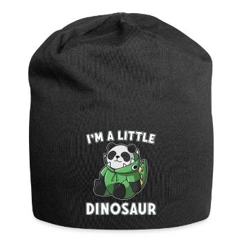 Dinosaurier kleiner Dino Panda - Jersey-Beanie - Schwarz - Vorne