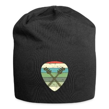 Vintage Bass Guitar Bassist And Bass Player - Jersey-Beanie - Schwarz - Vorne