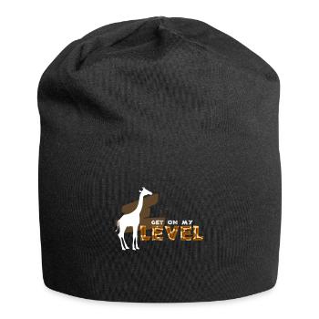 Viens à mon niveau - Bonnet en jersey - noir - Devant