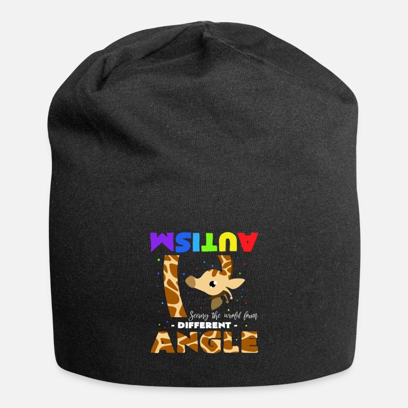 Autismus Giraffe - Jersey-Beanie - Schwarz