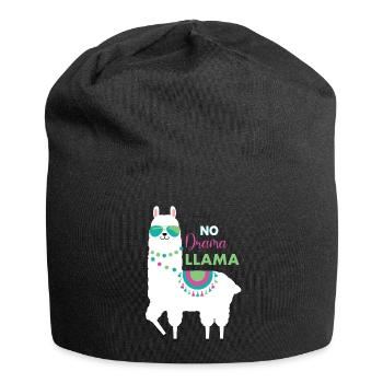 Llama - Jersey-Beanie - Schwarz - Vorne