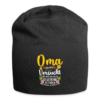 Oma Geschenk Geschenkidee Geburtstag - Jersey-Beanie - Schwarz - Vorne