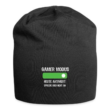 Gaming Gaming Gaming Gaming Gaming Gaming Gaming - Jersey-Beanie - Schwarz - Vorne