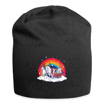 Unicorn christmas - Jersey Beanie - black - Front