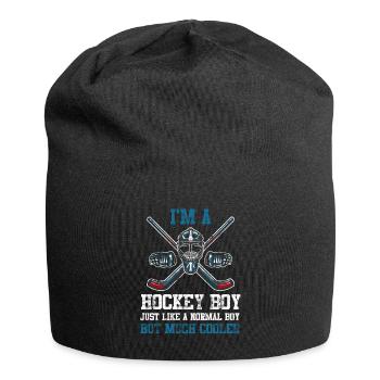 Eishockey Boy Hockey Sohn Teamsport - Jersey-Beanie - Schwarz - Vorne