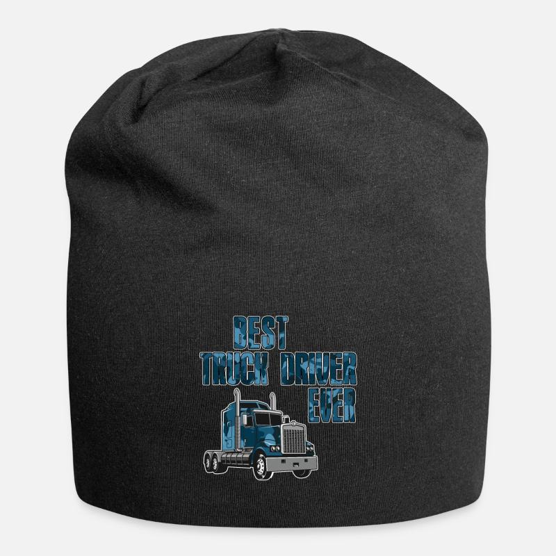 Meilleur chauffeur de camion de tous les temps - Bonnet en jersey - noir