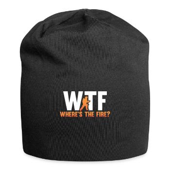WTF Wo ist das Feuer - Jersey-Beanie - Schwarz - Vorne