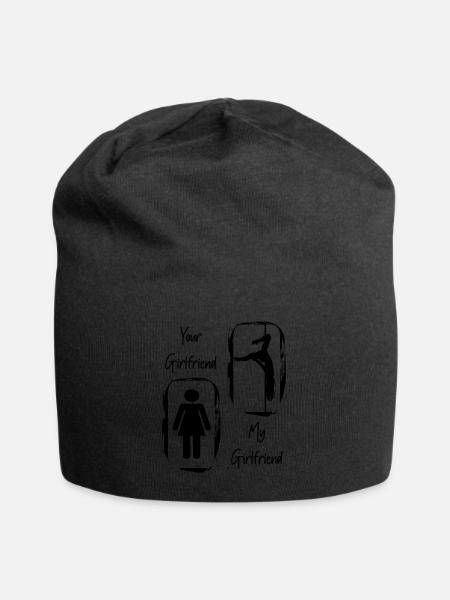 Your Girlfriend My Girlfriend Geburtstag Geschenk - Jersey-Beanie - Schwarz