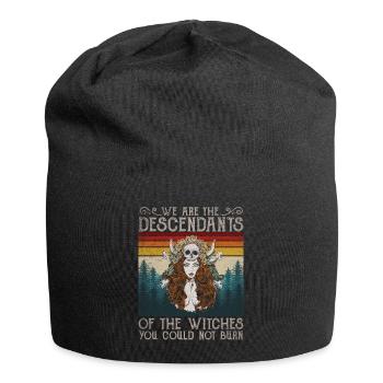 Sorcière Halloween Retro Wicca Mesdames Retro Pagan - Bonnet en jersey - noir - Devant