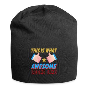 So sieht fantastisch aus, bescheiden - Jersey-Beanie - Schwarz - Vorne