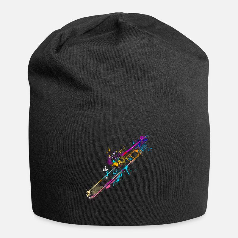 Tromboniste | Trombone splash de cadeau de couleur pour - Bonnet en jersey - noir