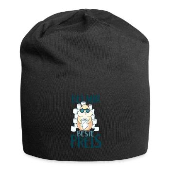 Klopapier WC Papier Hamstereinkauf Meme Hamstern - Jersey-Beanie - Schwarz - Vorne