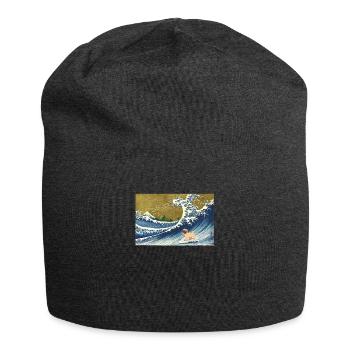 Mops Hund - Jersey-Beanie - Anthrazit - Vorne