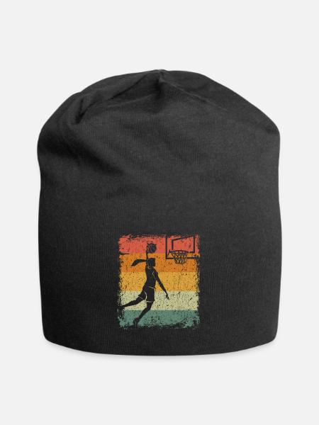 Vintage Dunk Basketball Mädchen Geschenk - Jersey-Beanie - Schwarz