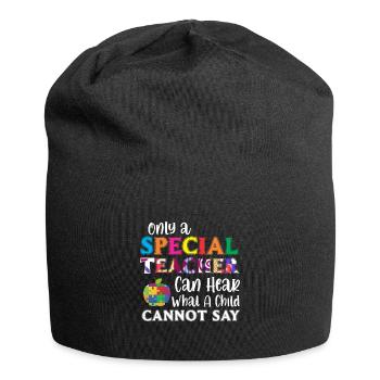 Special education teacher for special education children - Jersey Beanie - black - Front