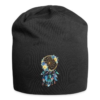 Dream catcher fleurs Indiens - Bonnet en jersey - noir - Devant