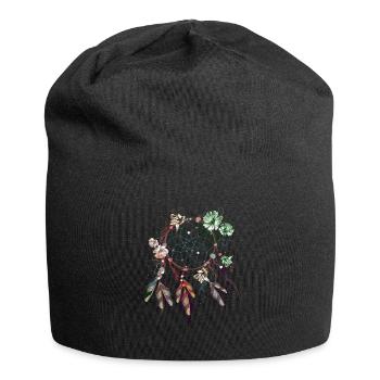 Traumfänger - Jersey-Beanie - Schwarz - Vorne