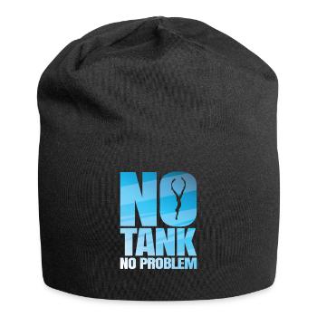 No Tank No Problem Freediving Gerätetauchen Apnoe - Jersey-Beanie - Schwarz - Vorne