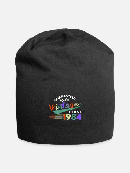 Birthday T Shirt - Vintage Since 1984 - Jersey-Beanie - Schwarz