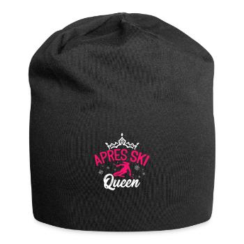 Apres Ski Queen Skihaserl Skifahren Geschenk - Jersey-Beanie - Schwarz - Vorne