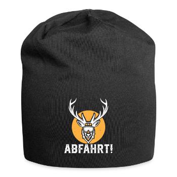 Abfahrt Hirsch Party Skiurlaub Geschenkidee Ski - Jersey-Beanie - Schwarz - Vorne
