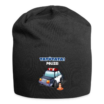 Tatü Tata Polizei Geburtstag Kind Kindergeburtstag - Jersey-Beanie - Schwarz - Vorne