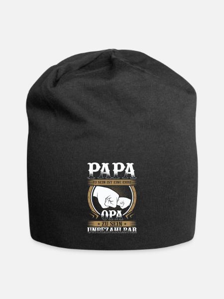 Opa Geschenk Geburtstag Vatertag Lustig - Jersey-Beanie - Schwarz