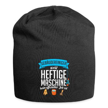 Geschenk für Gebäudereiniger - Jersey-Beanie - Schwarz - Vorne