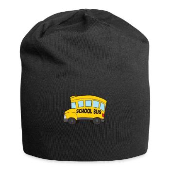 Enfants drôles Bus scolaire Cadeau pour le bus scolaire - Bonnet en jersey - noir - Devant