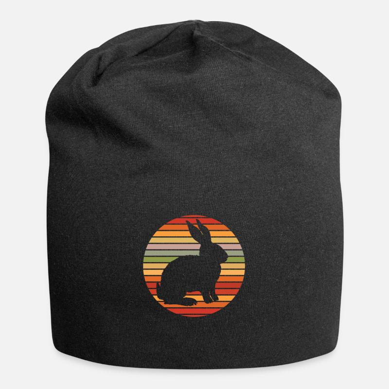 Hase - Jersey-Beanie - Schwarz