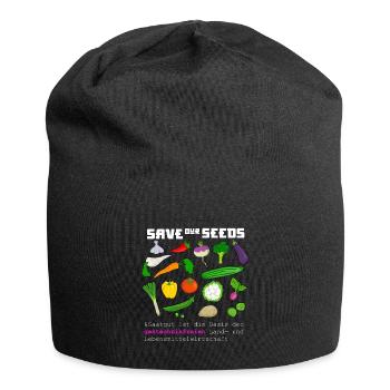 Save our Seeds Rettet altes Saatgut Artenvielfalt - Jersey-Beanie - Schwarz - Vorne