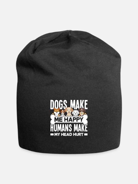 Dog owner, dog lover, dog lover - Jersey Beanie - black