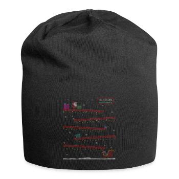 Pull de Noël laid de cadeaux de jeu rétro - Bonnet en jersey - noir - Devant