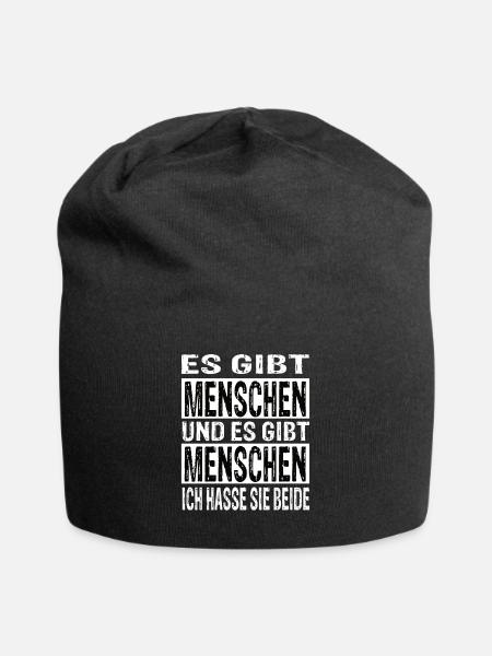 Ich Hasse Menschen - Jersey-Beanie - Schwarz