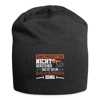Das Ist So Ein Bauherren Ding Hausbau Bauherr - Jersey-Beanie - Schwarz - Vorne