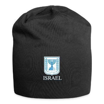 Israel IDF Mossad Menorah Tel Aviv Gift - Jersey Beanie - black - Front
