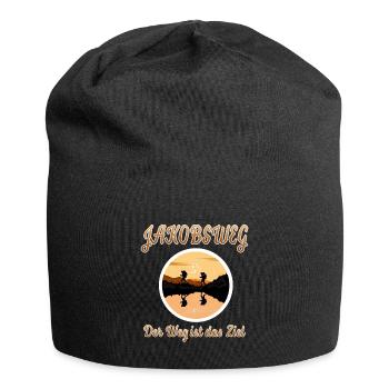 Jakobsweg der weg ist das ziel - Jersey-Beanie - Schwarz - Vorne
