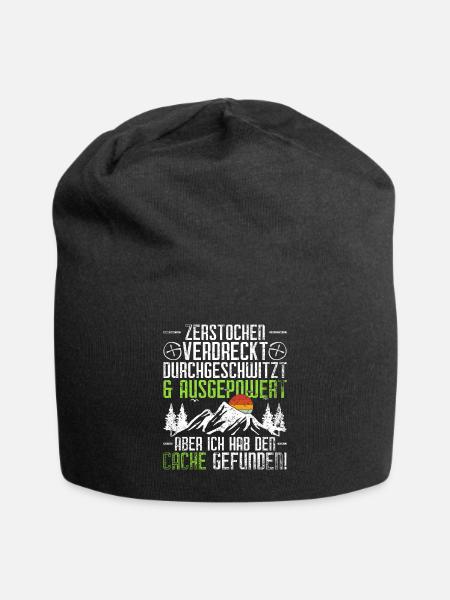 Geocache Geocaching - Jersey-Beanie - Schwarz